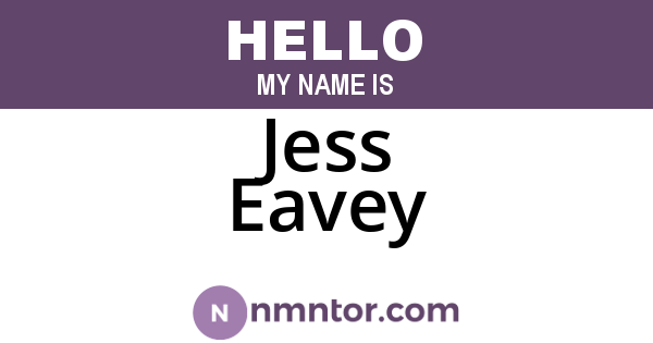 Jess Eavey
