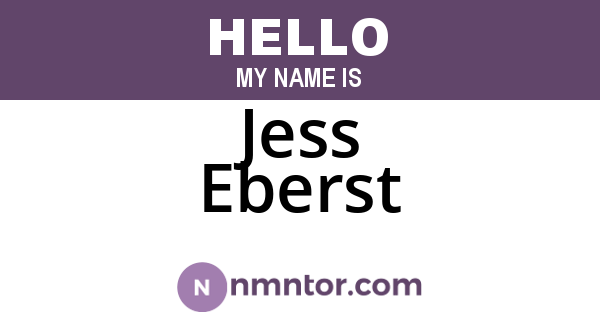 Jess Eberst