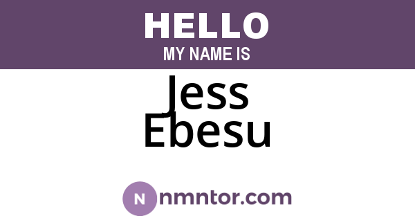 Jess Ebesu