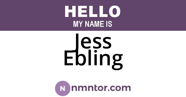 Jess Ebling