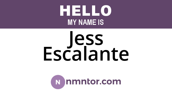 Jess Escalante