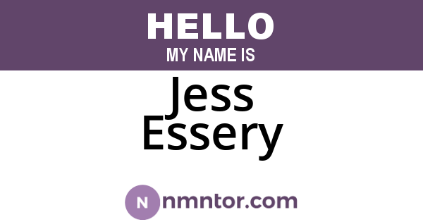 Jess Essery