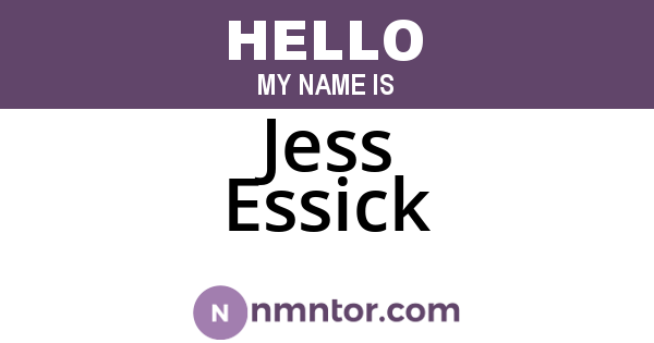 Jess Essick