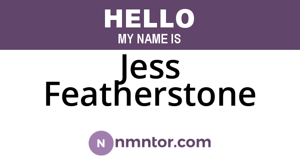 Jess Featherstone