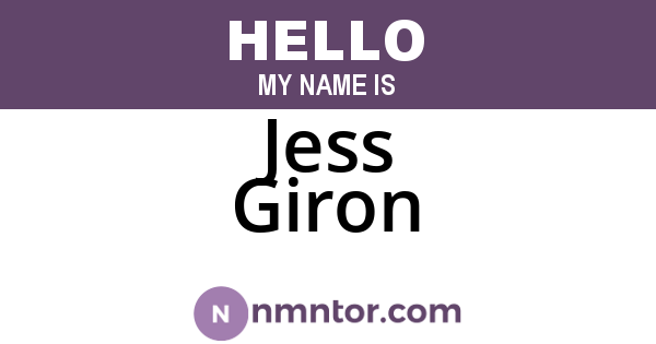 Jess Giron