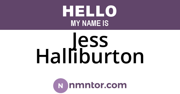 Jess Halliburton