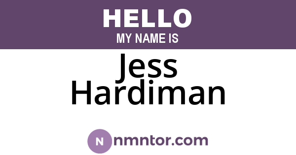 Jess Hardiman