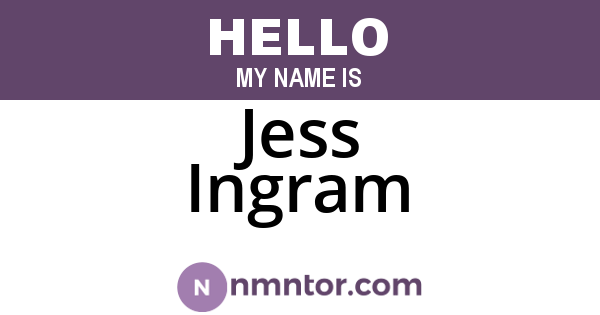 Jess Ingram