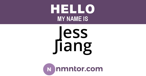 Jess Jiang