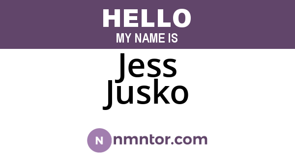 Jess Jusko
