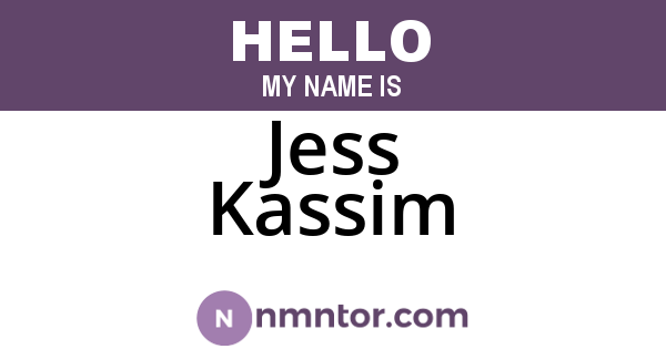 Jess Kassim