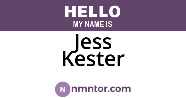 Jess Kester