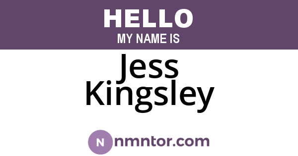 Jess Kingsley