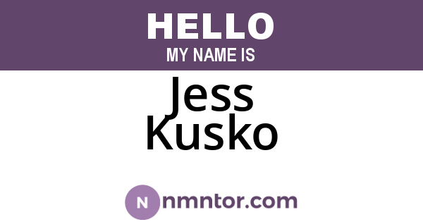 Jess Kusko