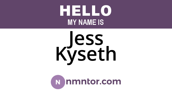 Jess Kyseth