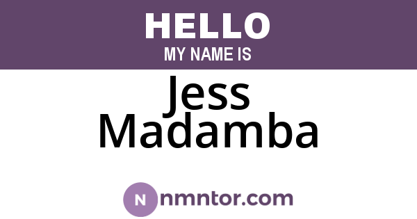 Jess Madamba