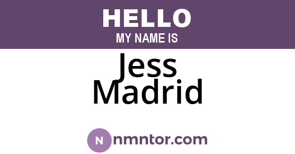Jess Madrid