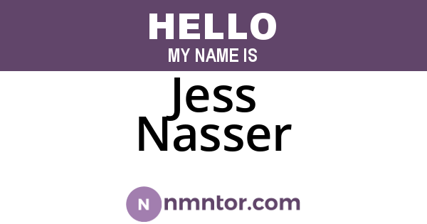 Jess Nasser