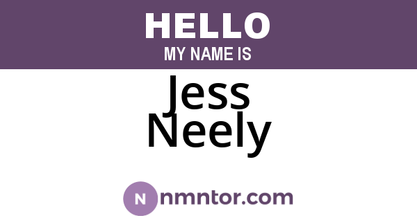 Jess Neely