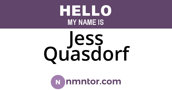 Jess Quasdorf
