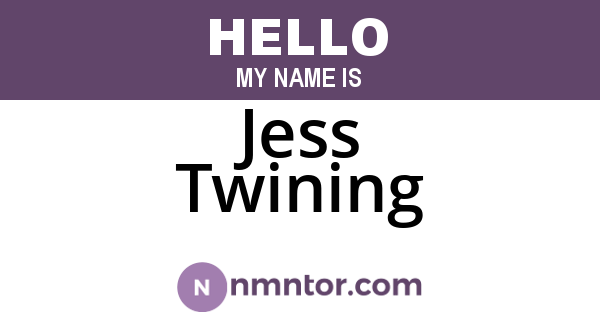 Jess Twining
