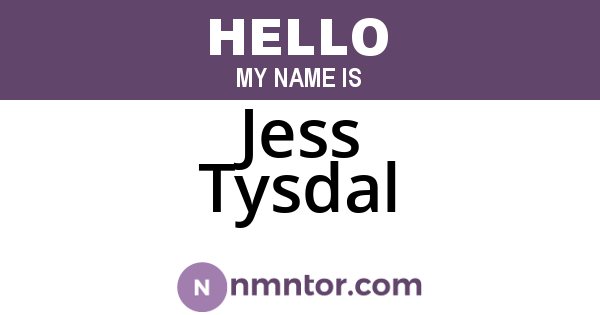 Jess Tysdal