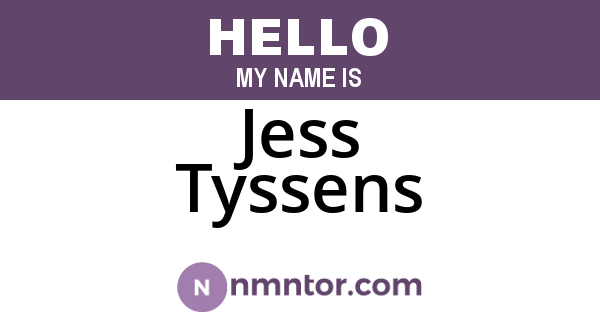 Jess Tyssens