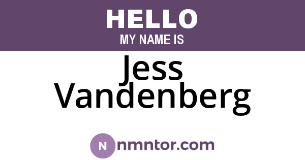 Jess Vandenberg