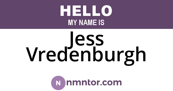 Jess Vredenburgh