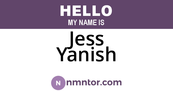 Jess Yanish