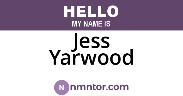 Jess Yarwood