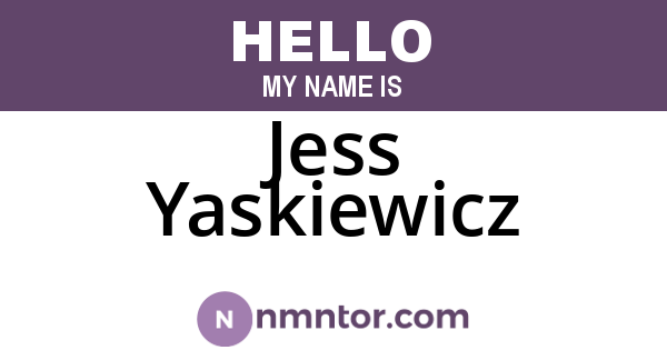 Jess Yaskiewicz