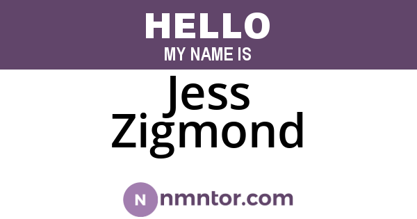 Jess Zigmond