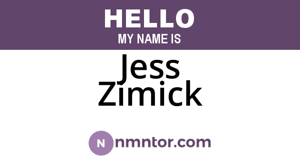 Jess Zimick