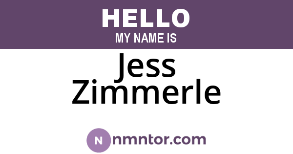 Jess Zimmerle