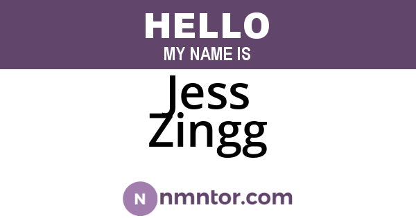 Jess Zingg