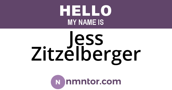 Jess Zitzelberger