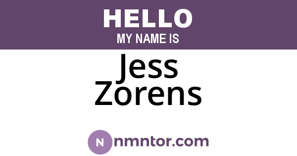 Jess Zorens