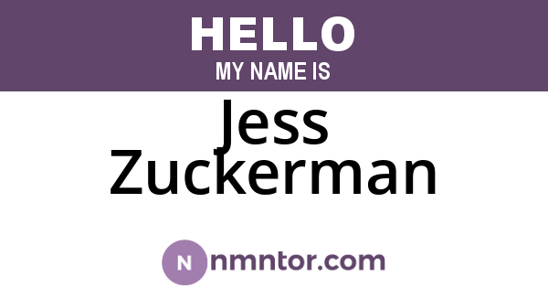 Jess Zuckerman