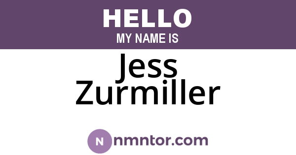 Jess Zurmiller