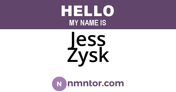 Jess Zysk