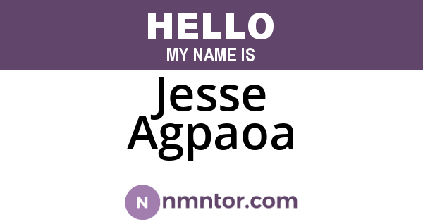 Jesse Agpaoa