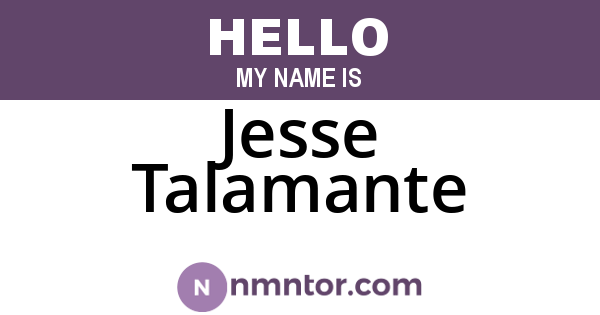 Jesse Talamante