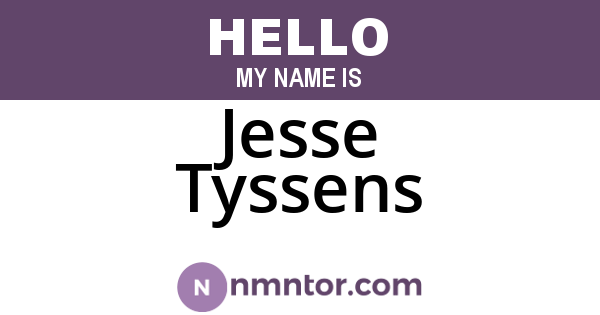 Jesse Tyssens