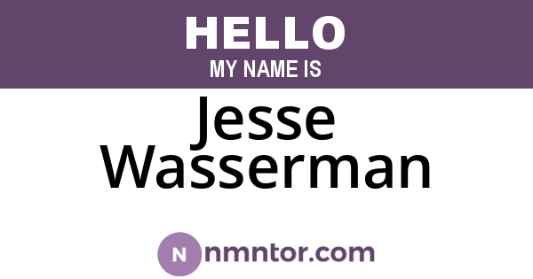 Jesse Wasserman