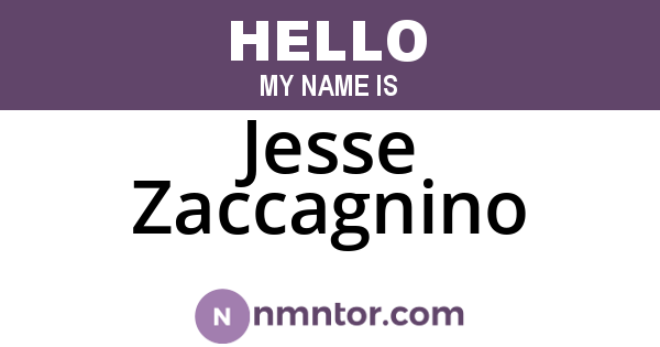 Jesse Zaccagnino