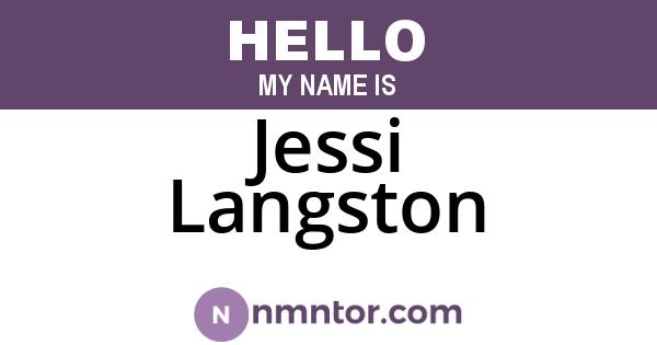 Jessi Langston