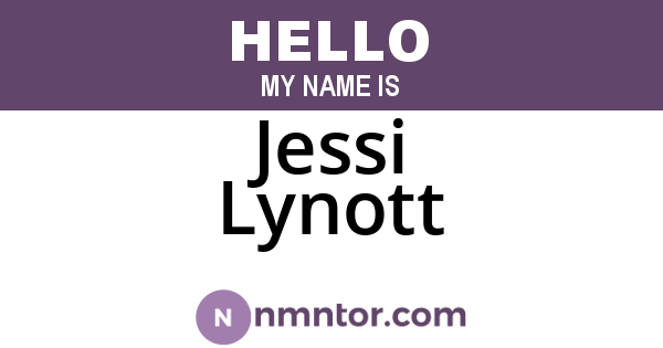 Jessi Lynott