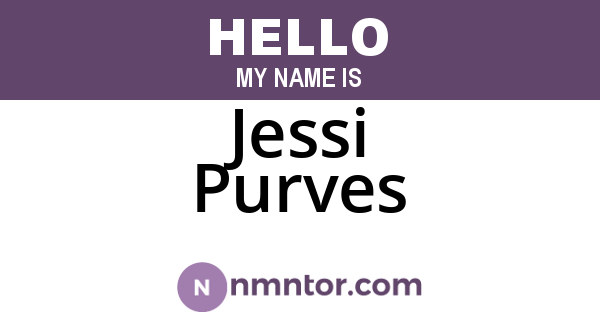 Jessi Purves