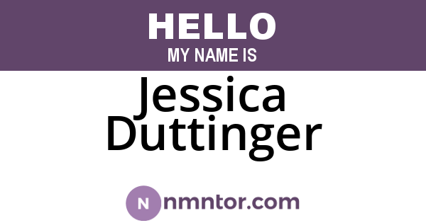 Jessica Duttinger